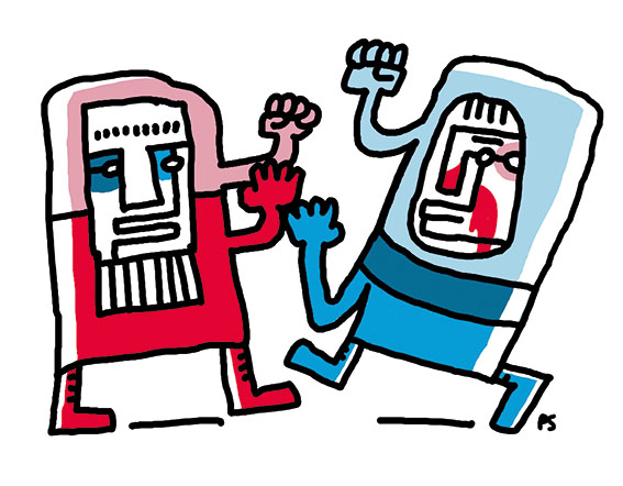 Vrij werk illustratie The Boxmatch